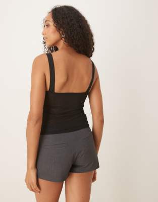 Cotton On Brooke Mesh Cami In Black