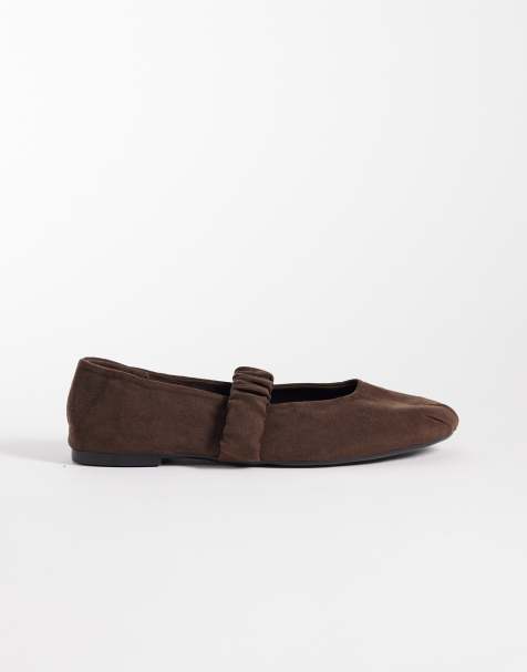 Cotton On Brooklyn Mary Jane-ballerina i brun - view 1