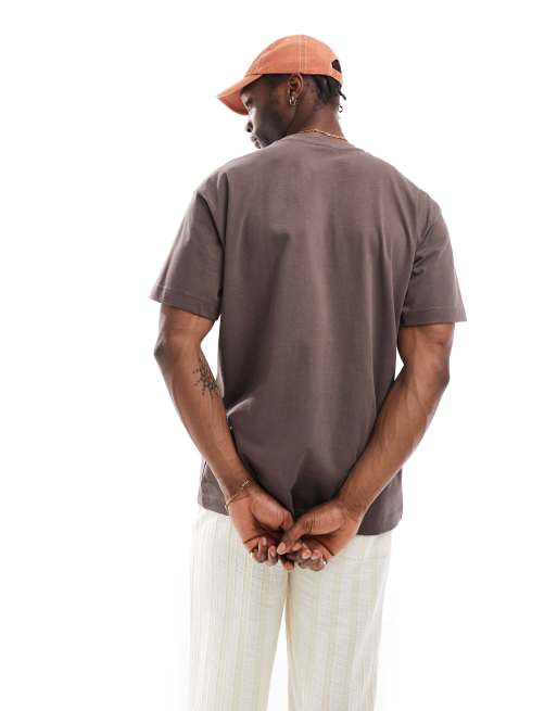Cotton On - Brun ensfarvet T-shirt med firkantet pasform  , 3 af 4