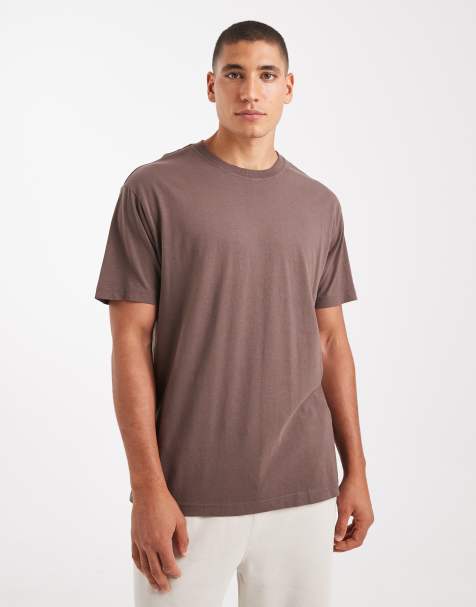 Cotton On – Brun, tvättad t-shirt med ledig passform - view 1