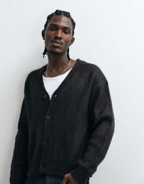 Cotton On button down boxy cardigan in gray - view 1