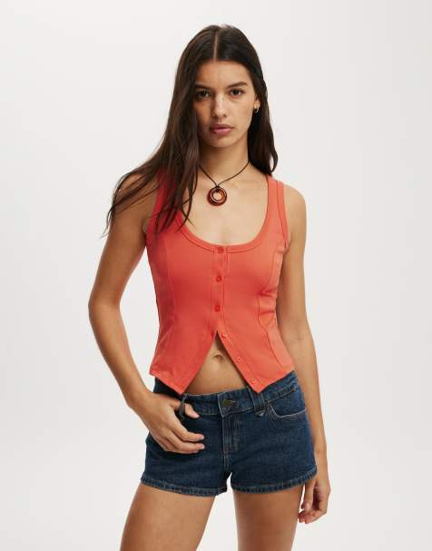 Cotton On Button through tank in pink - view 1