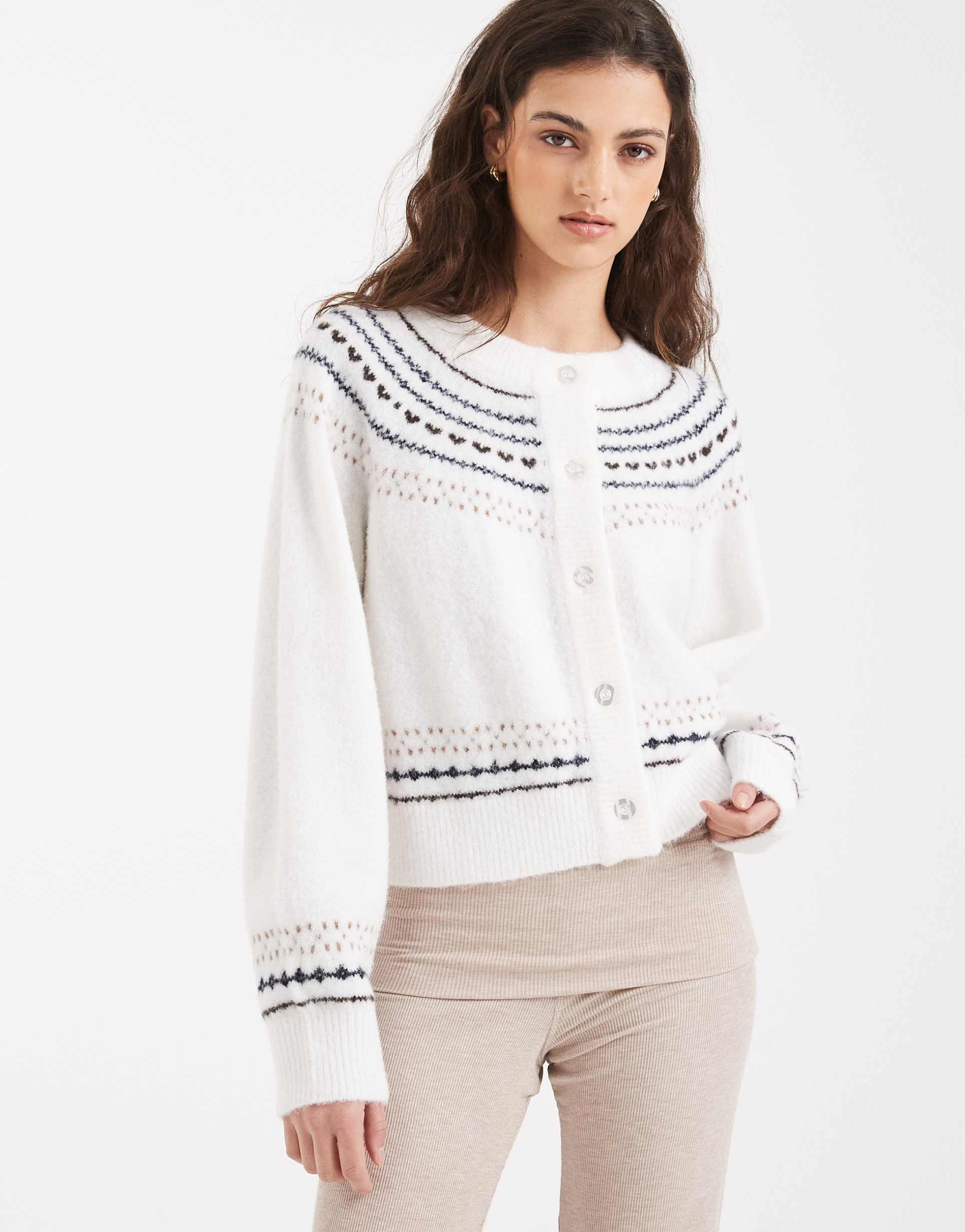 cotton on button up cardigan in coconut milk