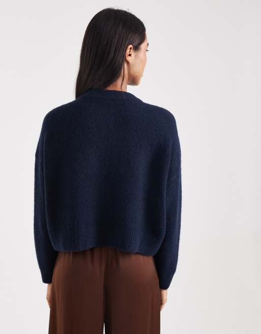 Cotton On button up cardigan in steeley blue wash, 4 of 4