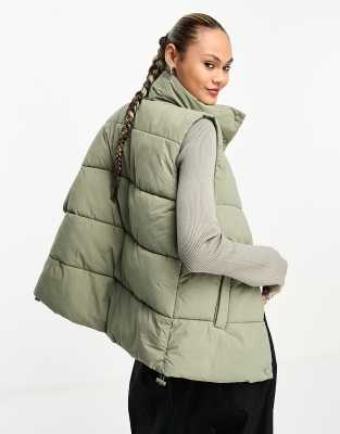 Womens puffer on sale vest cotton on