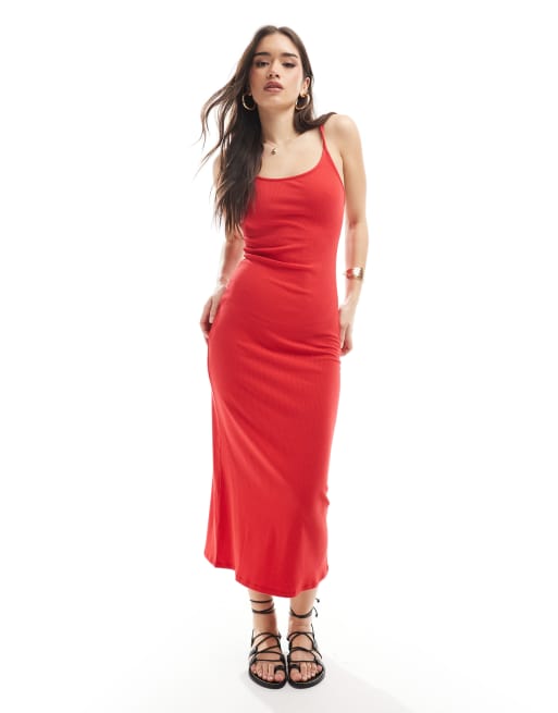 Cotton on Byron low back maxi dress in red, 2 of 4