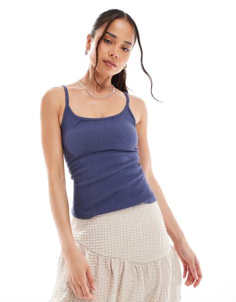 Cotton On Byron scoop cami in oxford blue - view 1