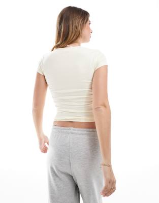 Cotton:on Cotton On Byron Square Neck Short Sleeve Top In Yellow