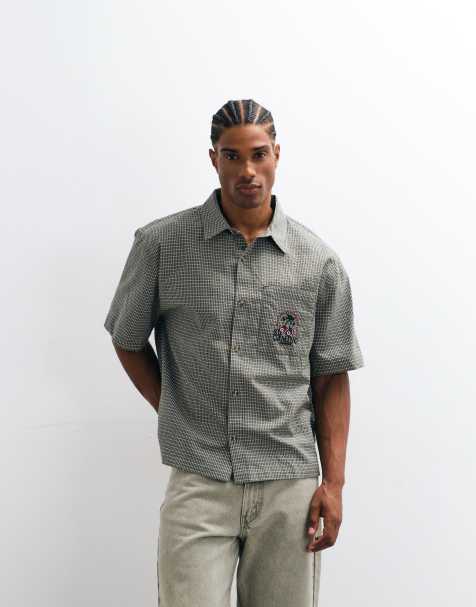 Cotton On camicia a maniche corte Darcy a quadri kaki - view 1