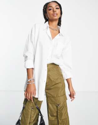 Cotton:On dad shirt in white - ASOS Price Checker