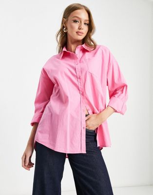 Cotton:On dad shirt in pink - ASOS Price Checker