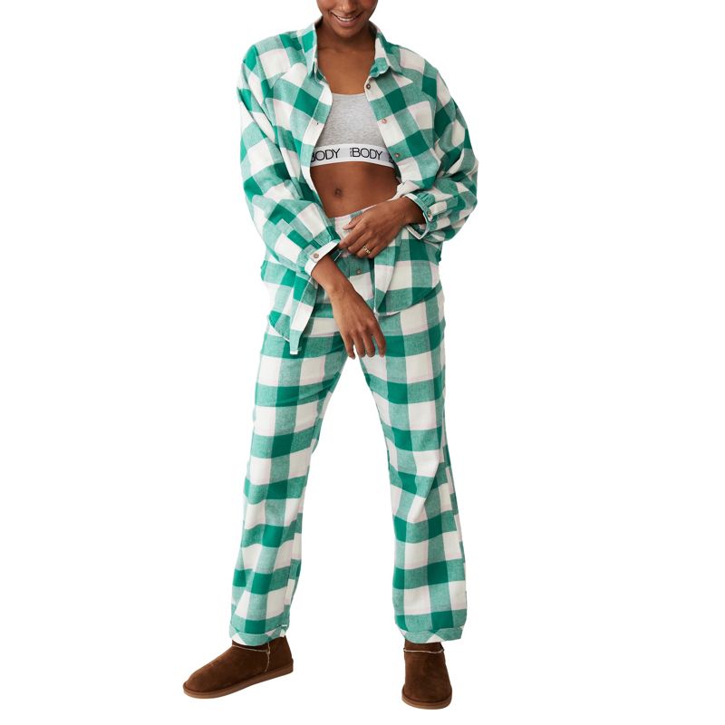 ypbyL  Cotton On - Camicia del pigiama in flanella, colore verde a quadri