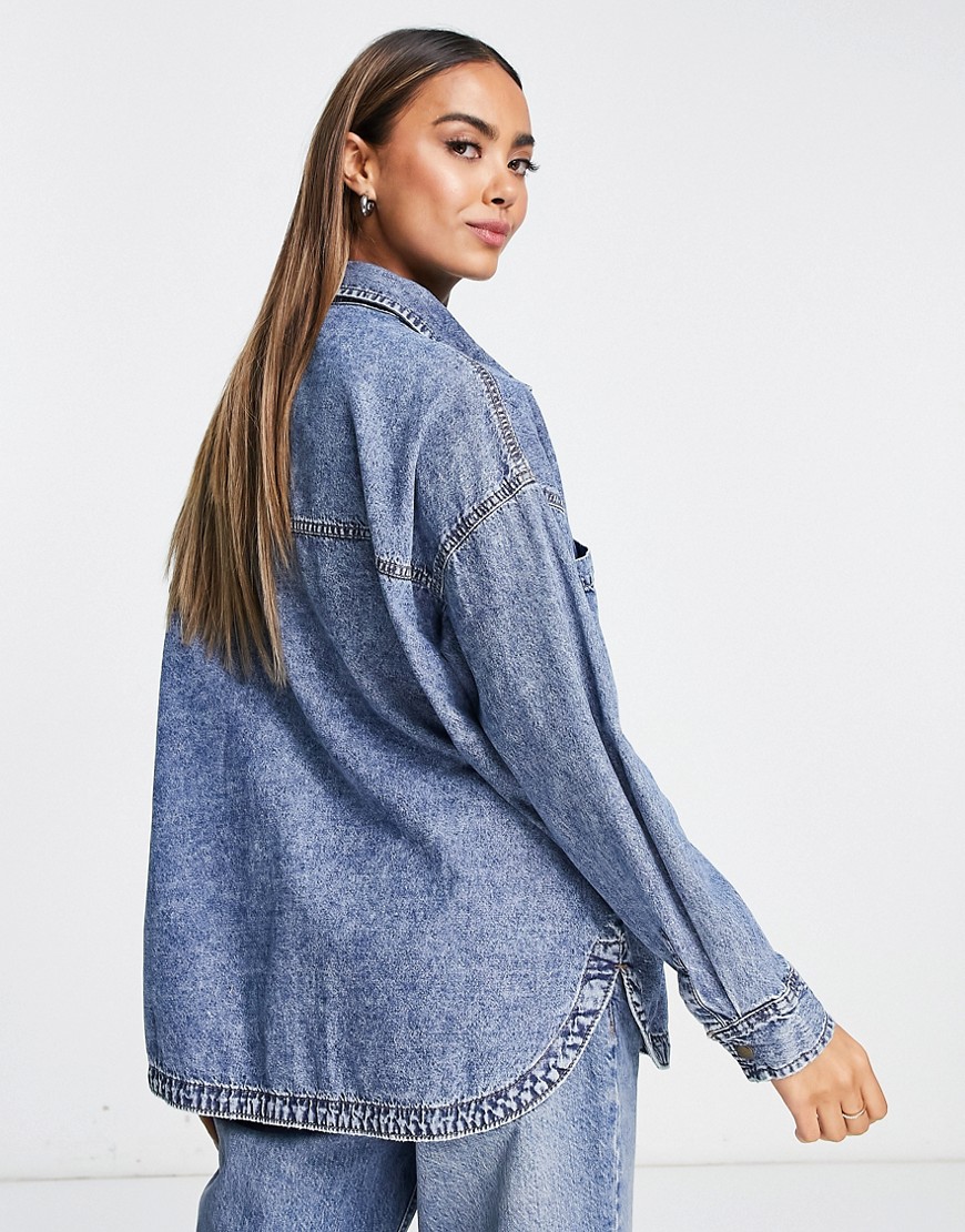Camicia di jeans oversize multitasche blu - Cotton:On Camicia donna  - immagine3