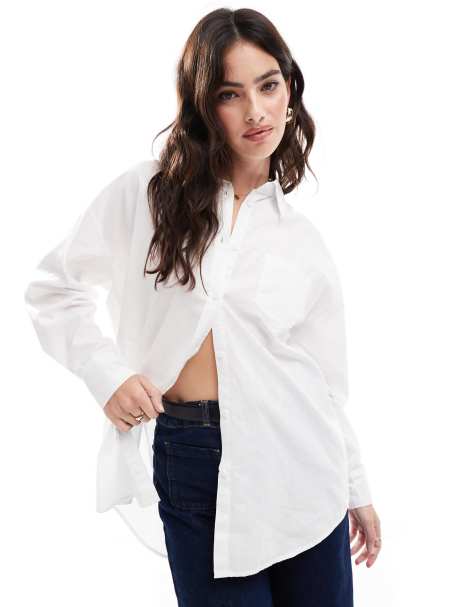 Cotton On - Camicia oversize bianca in popeline - view 1