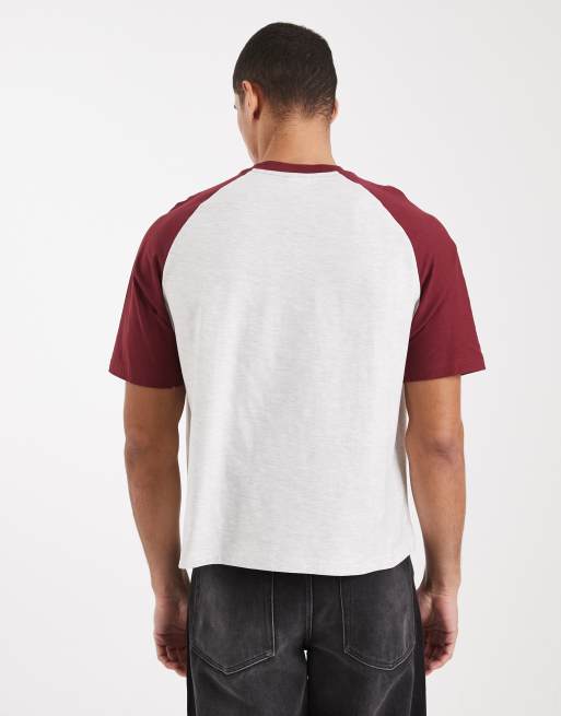 Cotton On - Camiseta blanco jaspeado de corte cuadrado extragrande con estampado gráfico, 3 de 5