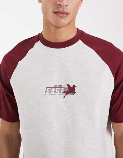 Cotton On - Camiseta blanco jaspeado de corte cuadrado extragrande con estampado gráfico, 5 de 5