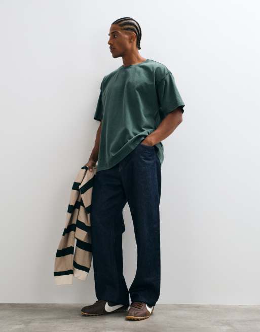 Cotton On camiseta box fit en verde pino, 3 de 5