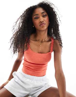 Cotton On - Camisole-Oberteil aus Jersey in Coral Crush-Rot