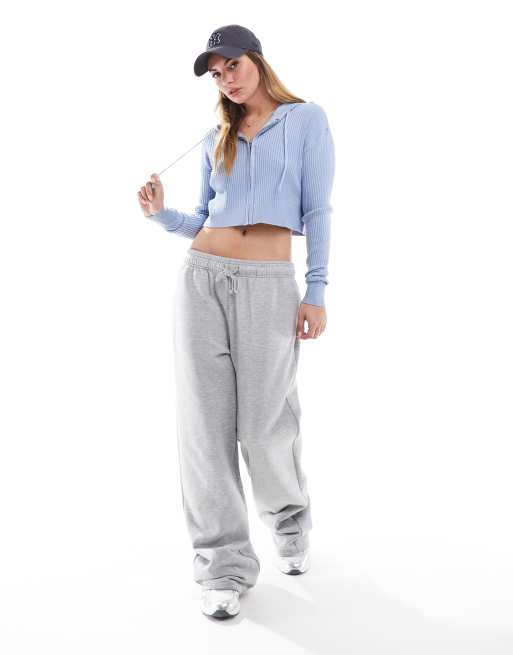 Cotton On - Cardigan in maglia color blu crepuscolo con zip e cappuccio, 4 di 4