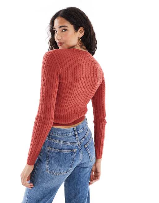 Cotton On cardigan in rusty clay