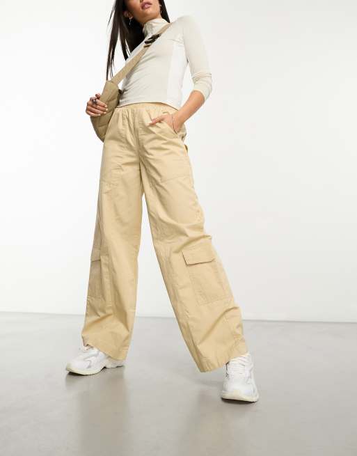 ASOS DESIGN combat cargo pants in ecru