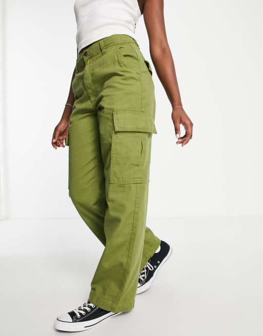 Green store utility trousers