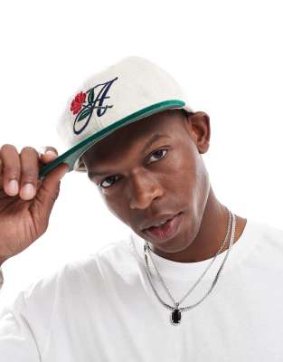 Cotton On - Casquette à monogramme A - Blanc et vert-Multicolore