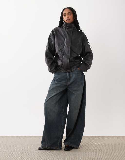 Cotton On - cazadora bomber de cuello alzado en negro, 2 de 4