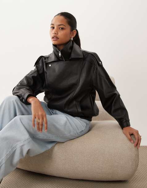 Cotton On - chaqueta biker negra - view 1