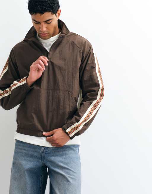 Cotton On - chaqueta spray con media cremallera en marrón, 2 de 5