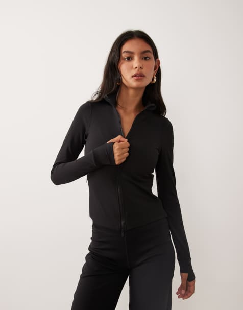 Cotton On - chaqueta ultrasuave con cremallera en negro - view 1
