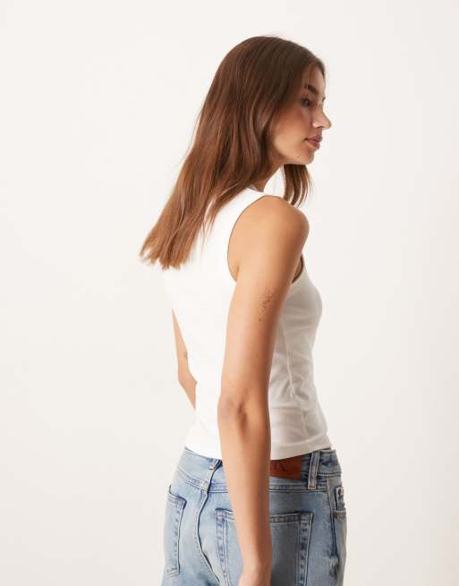 Cotton On Charlie button front tank in white