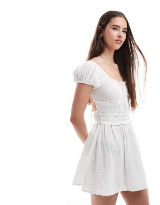 vintage cream dress Grace's Cream / L 100 cm / 38 Handmade Flowers Pink Tulle crime fiction Women's size:0