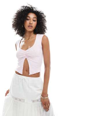 Cotton On - Chelsea - Knapp geschnittenes T-Shirt in Babydoll-Rosa