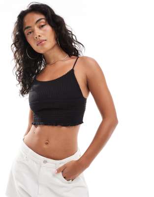 Chloe - Caraco froncé - Noir L