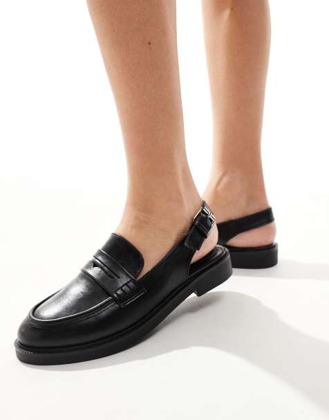 Cotton On Ciara classic slingback loafers in black - view 1
