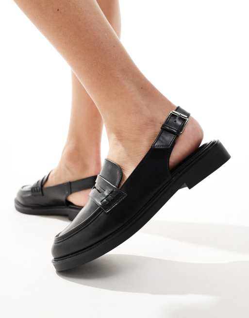 Cotton On Ciara classic slingback loafers in black, 2 of 4