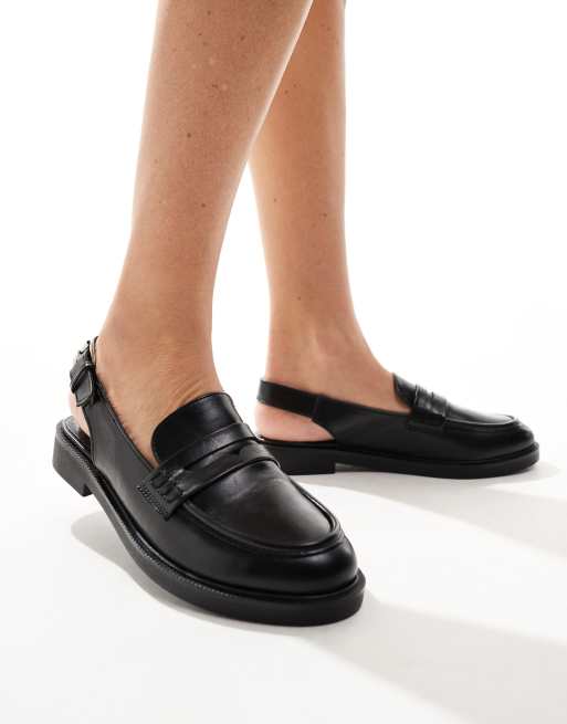 Cotton On Ciara classic slingback loafers in black, 3 of 4