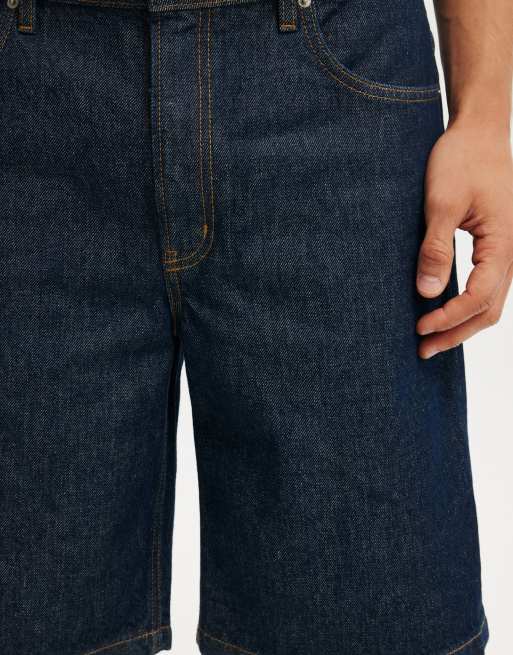 Cotton On – Ciemnoniebieskie szorty jeansowe baggy, 3 z 4