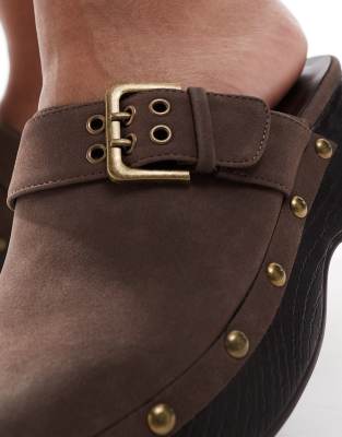 Cotton:on Cotton On Cindy Boho Platform Clog In Brown