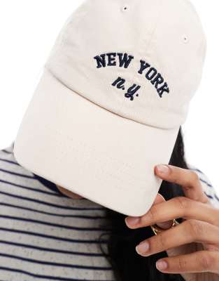 Cotton:on Cotton On Classic Dad Cap With New York Graphic-white