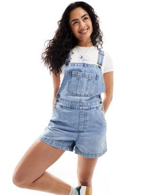 Cotton:On Cotton On classic denim dungaree in vintage blue wash Sale