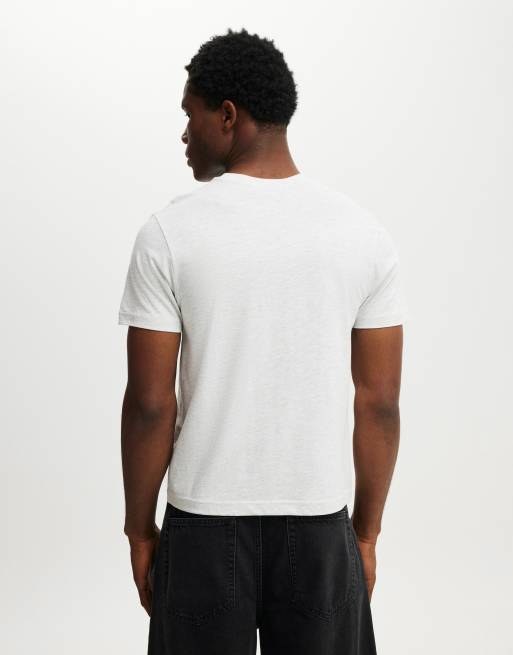 Cotton On classic fit t-shirt in white marle , 3 of 4