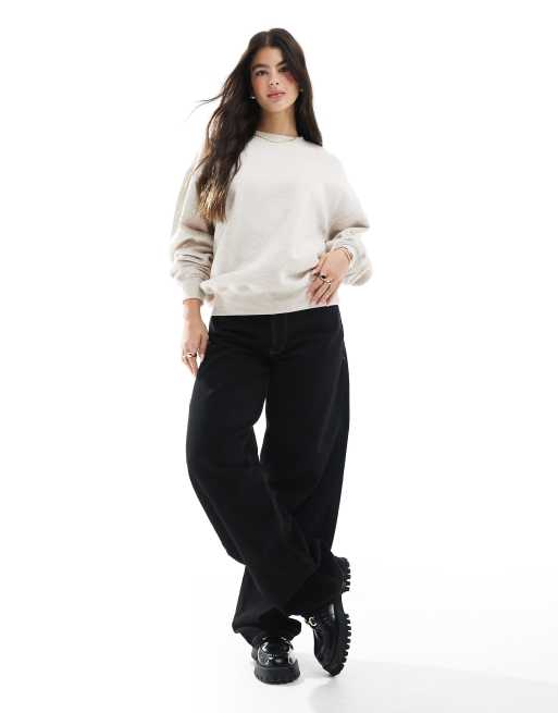 Cotton On classic fleece crew neck sweatshirt in oatmeal marle, 3 of 4