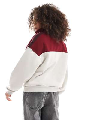 COTTON:ON COTTON ON CLASSIC FLEECE OVERSIZED HALF ZIP SWEATER 