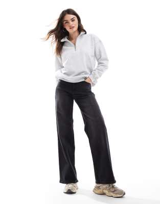 Cotton:on Cotton On Classic Fleece Oversized Half Zip Sweatshirt In Gray