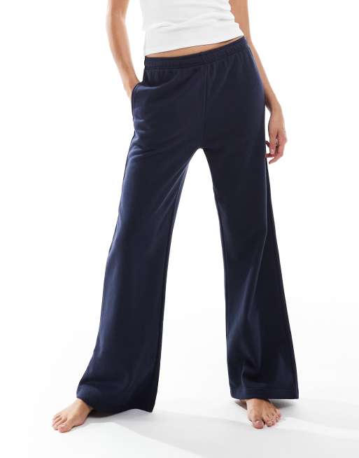 Cotton On classic fleece wide leg sweatpant in navy, 2 of 5