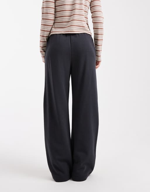 Cotton On classic fleece wide leg sweatpants in black, 4 of 5