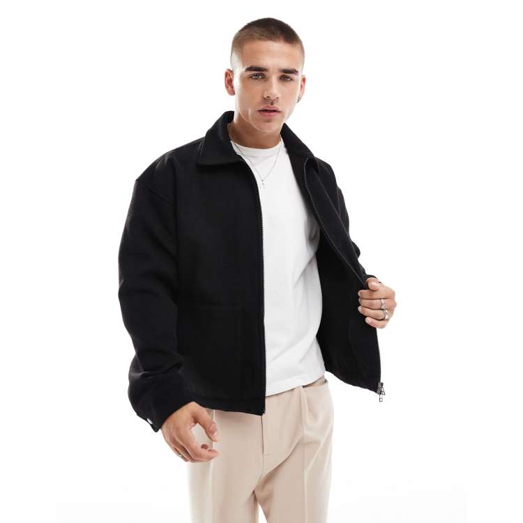Cotton On classic harrington jacket in black | ASOS