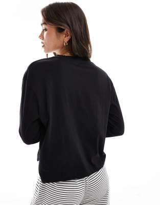 COTTON:ON COTTON ON CLASSIC LONG SLEEVE GRAPHIC TEE WITH ALWAYS AND FOREVER GRAPHIC 